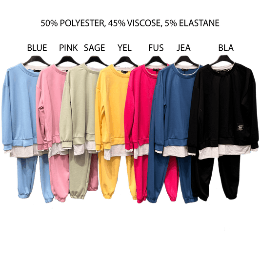 KAITLYN SOFT KNIT LAYER LOOK TRACKSUIT SET