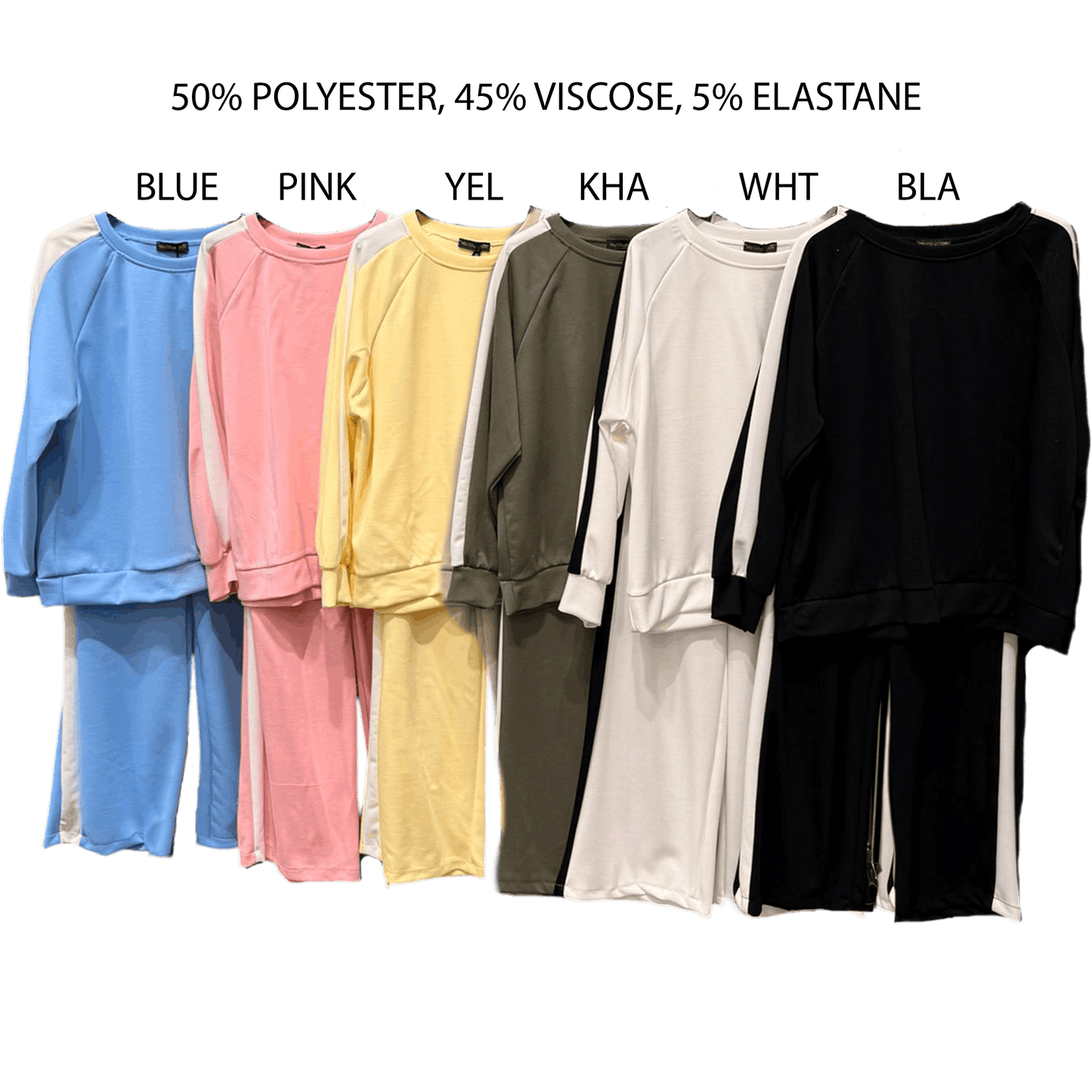 ALICIA SOFT KNIT STRIPE TRACKSUIT SET