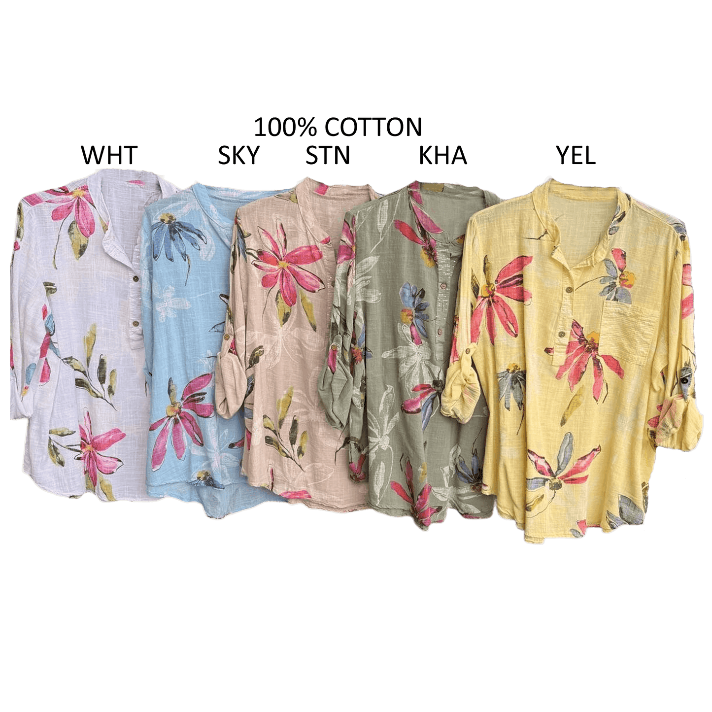 DYLAN COTTON FLORAL SEQUIN POCKET SHIRT