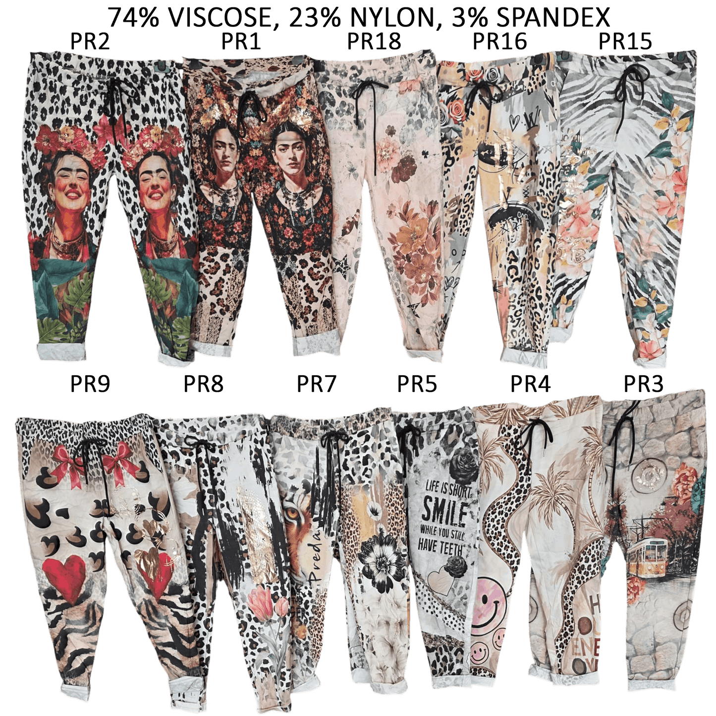 HALLIE VISCOSE ELASTANE PRINTED FOIL PANTS