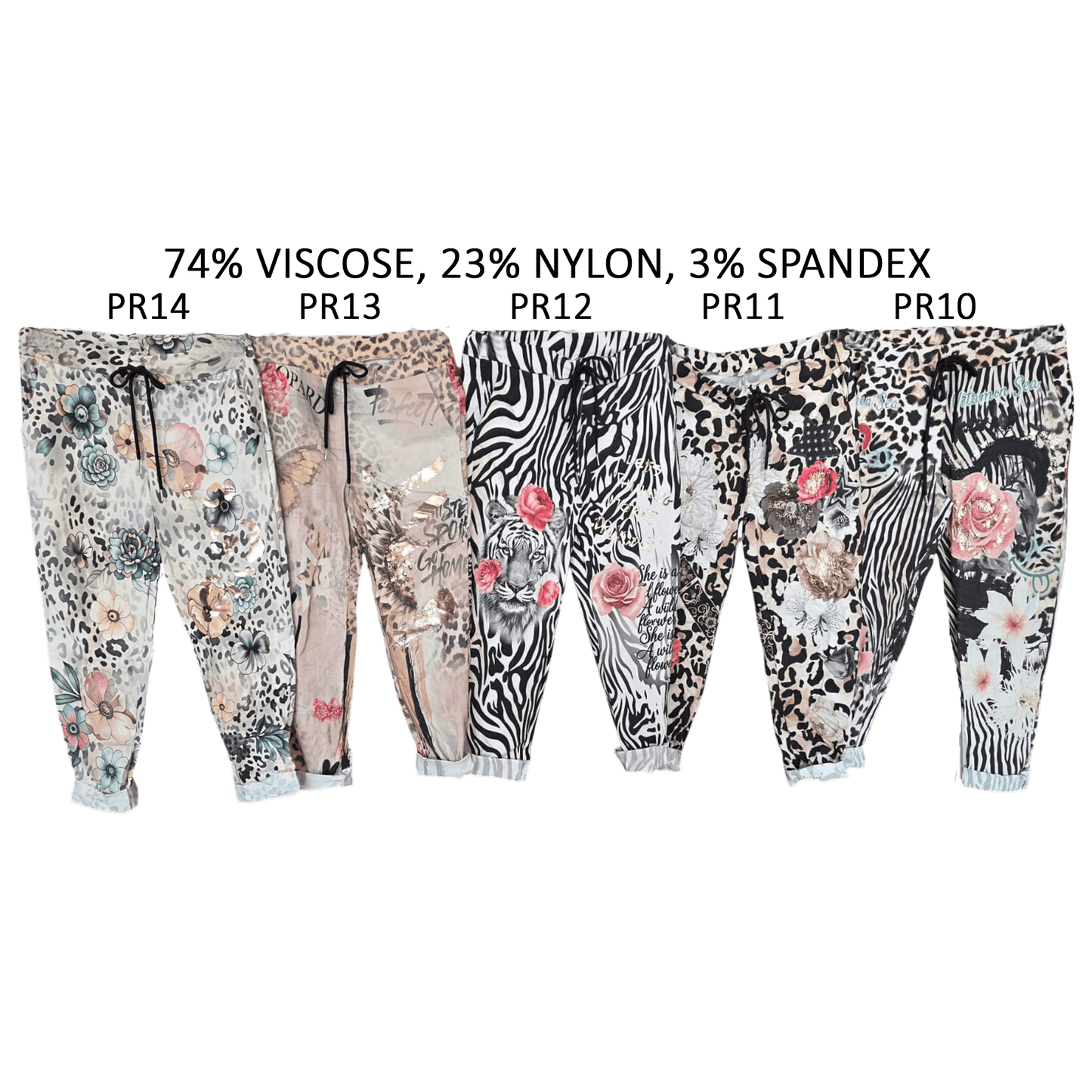 HALLIE VISCOSE ELASTANE PRINTED FOIL PANTS