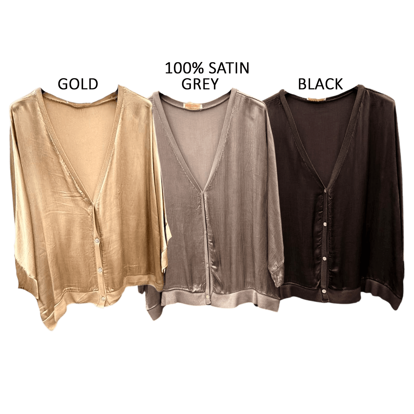 HILDA HEAVY SATIN CARDIGAN TOP