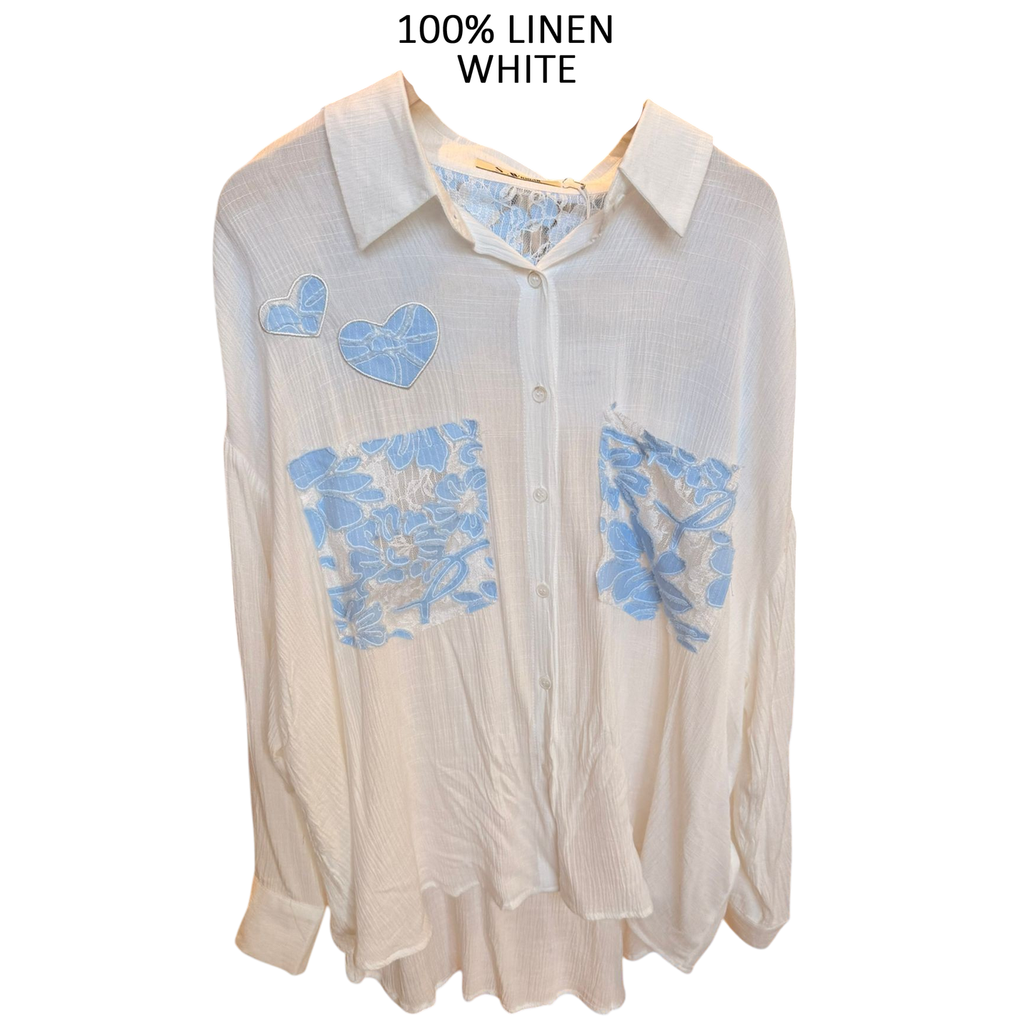 BESSY VISCOSE COTTON HEART SHIRT