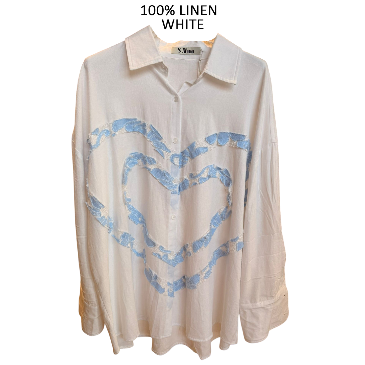 BERTHA VISCOSE COTTON BIG HEART SHIRT