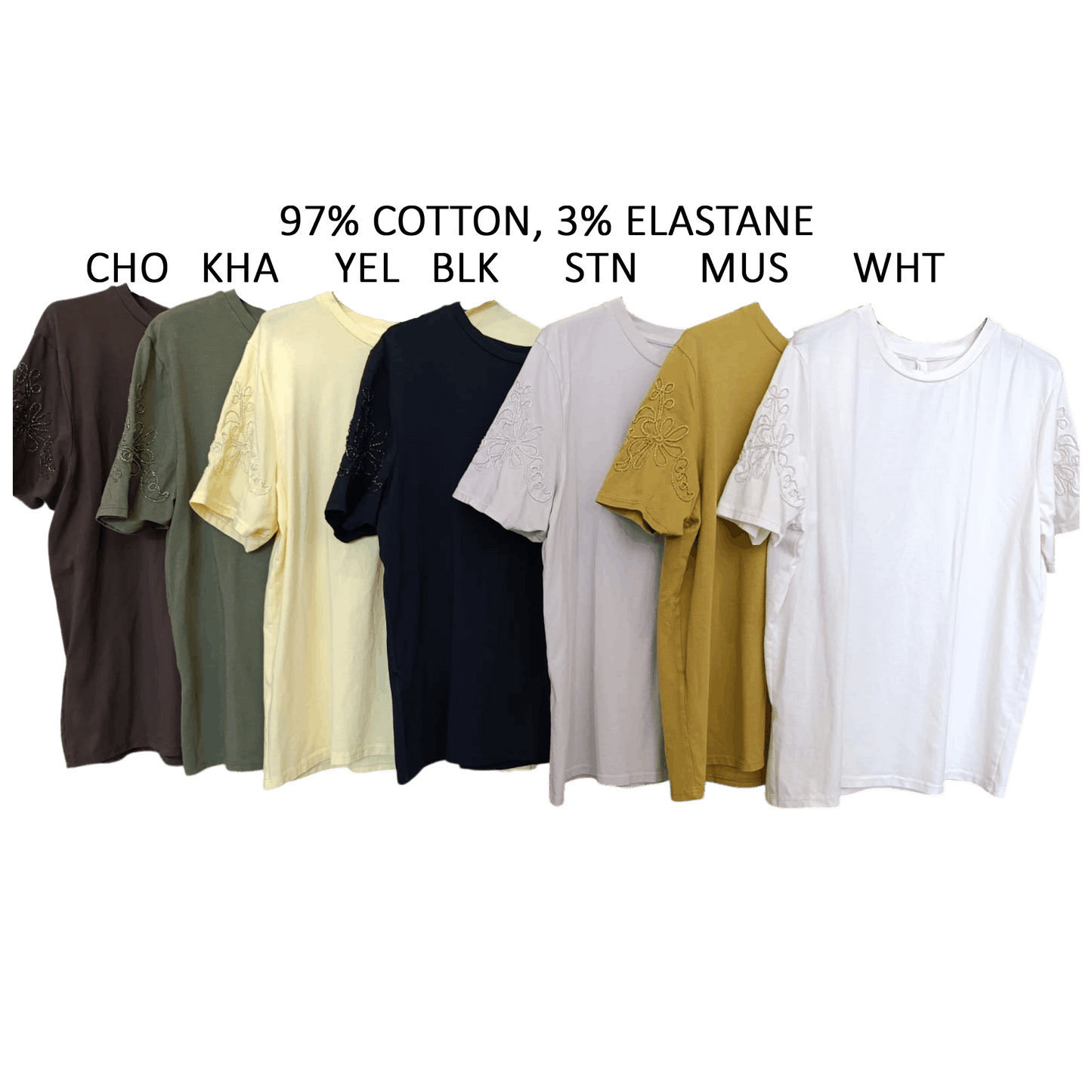 ESME TOP WITH EMB SLEEVE