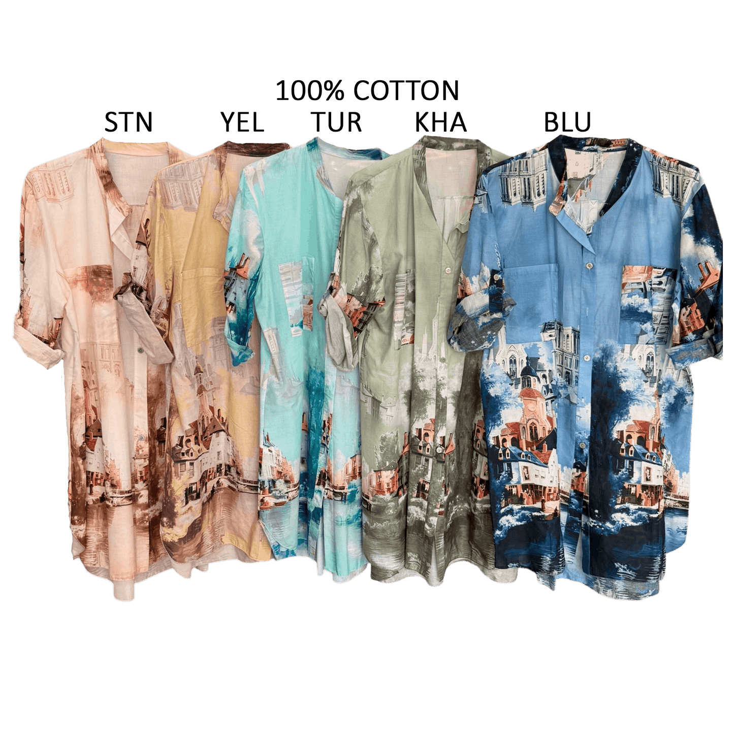 SELINA COTTON SHORT SHIRT DRESS