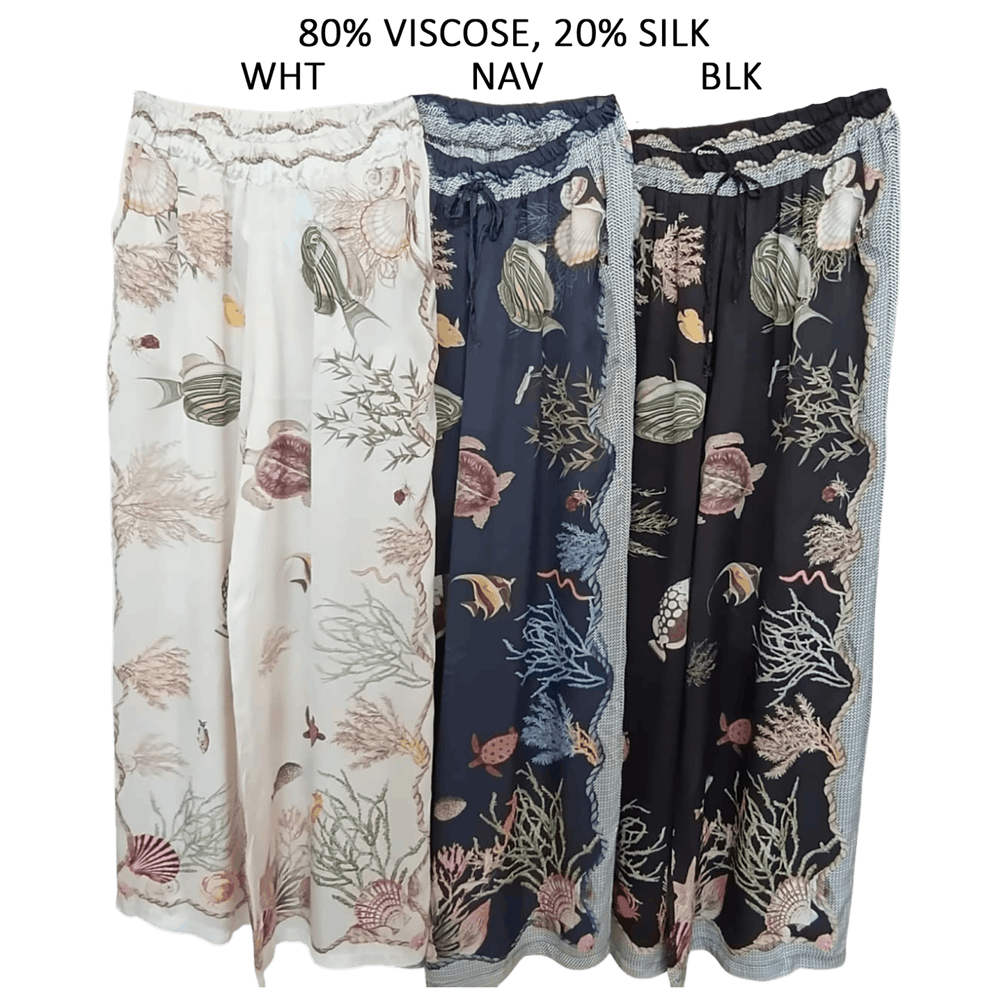 EDITH SILK MIX PRINTED PANTS
