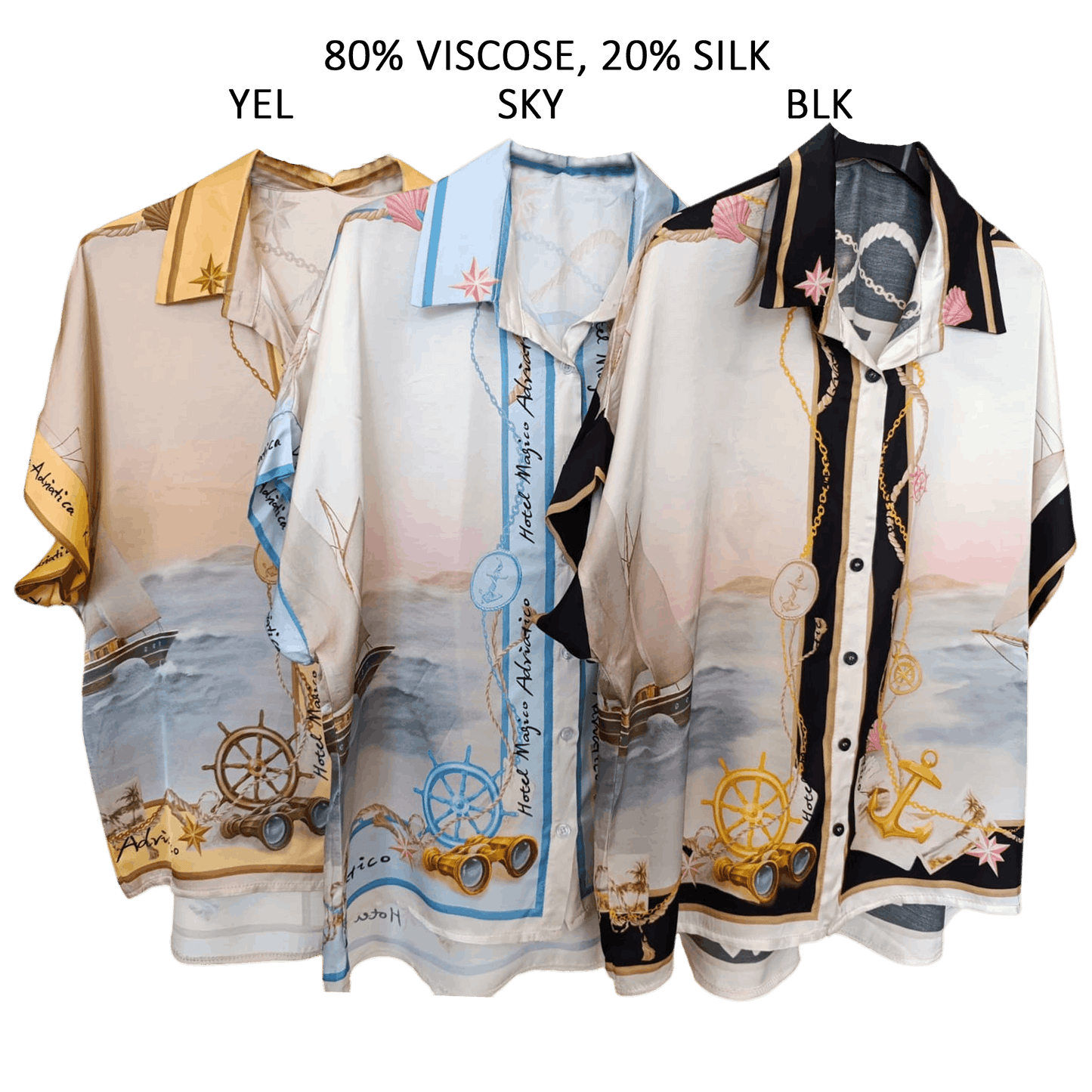 AGNES SILK MIX PRINTED SHIRT