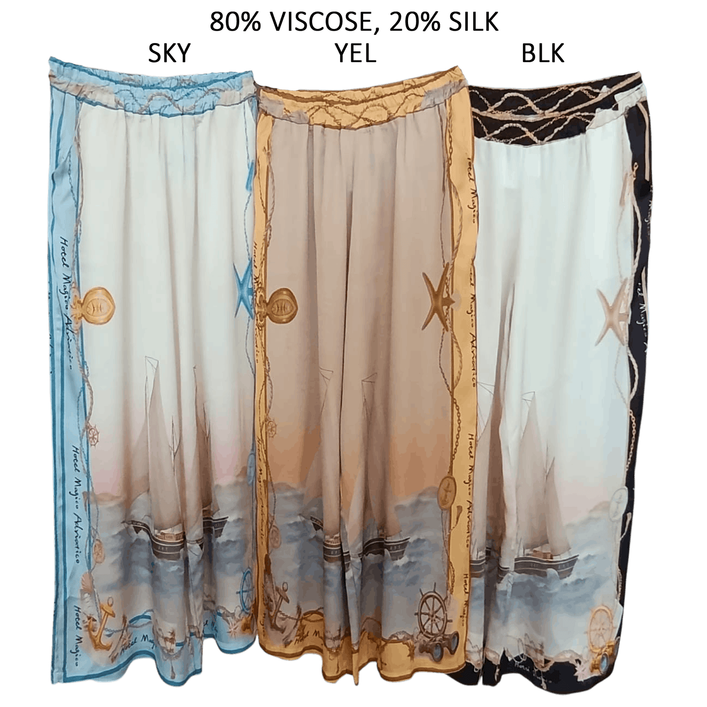 JANE SILK MIX PRINTED PANTS