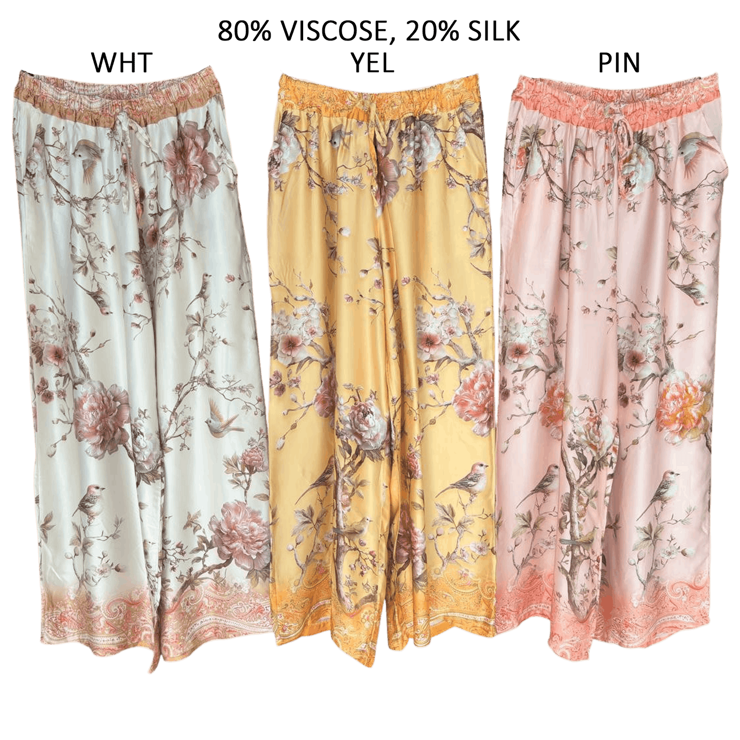 MILLY SILK MIX PRINTED PANTS