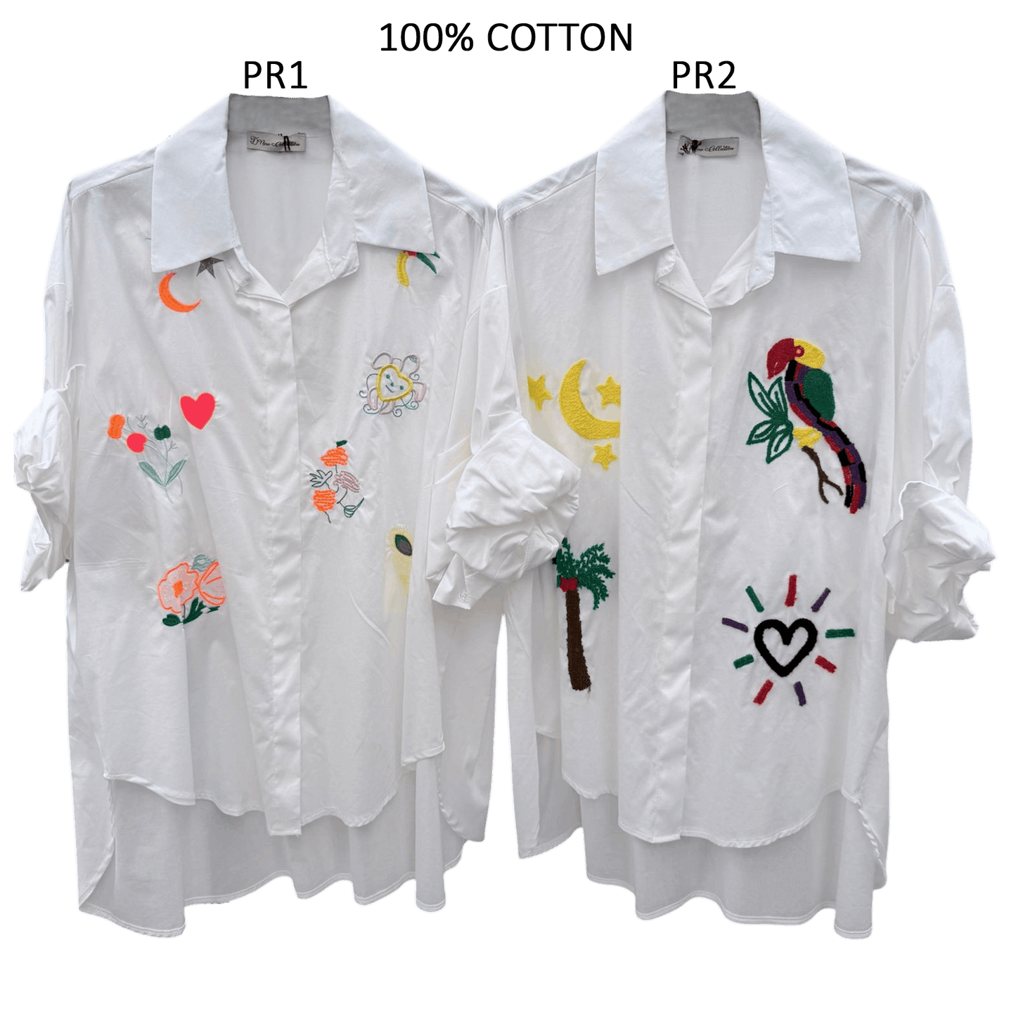 URSULA COTTON EMB SHIRT