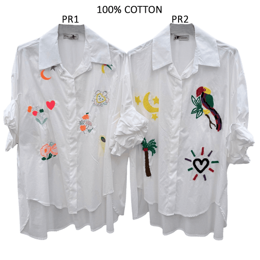 URSULA COTTON EMB SHIRT