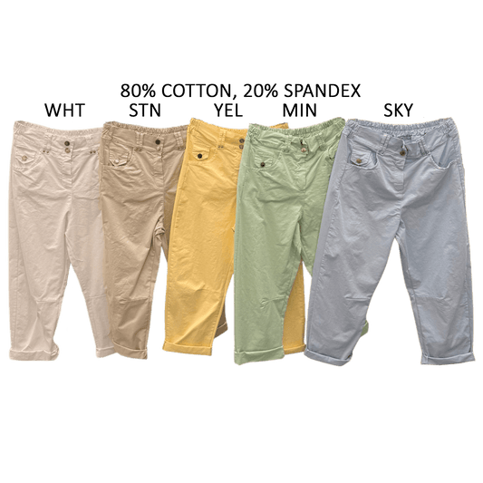 KEZIAH COTTON ELASTIN BARREL PANTS