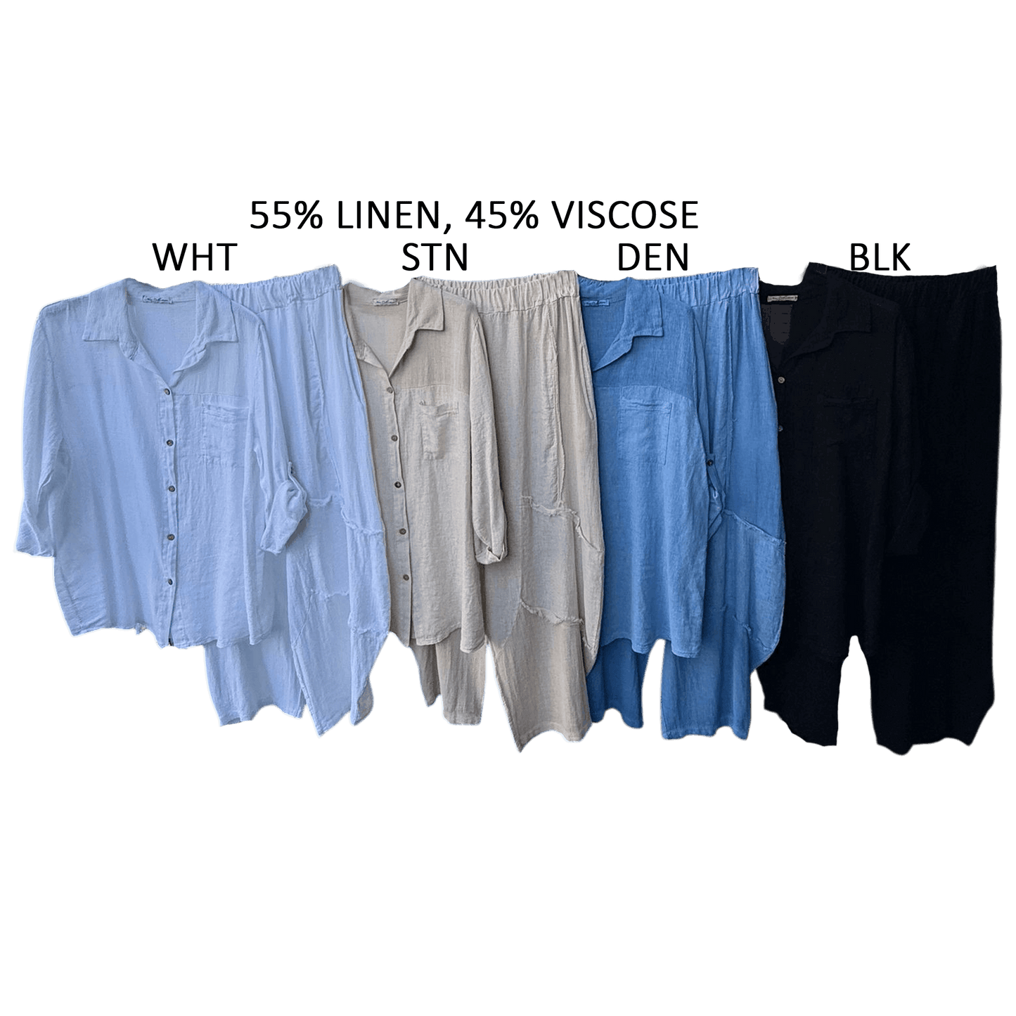 MARIANNE LINEN MIX PANTS SET