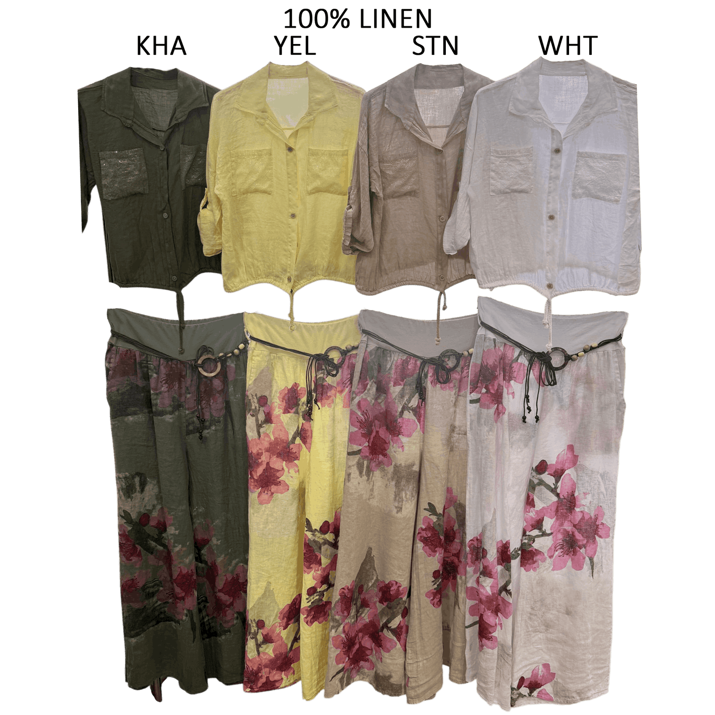 LOIS LINEN PANTS SET
