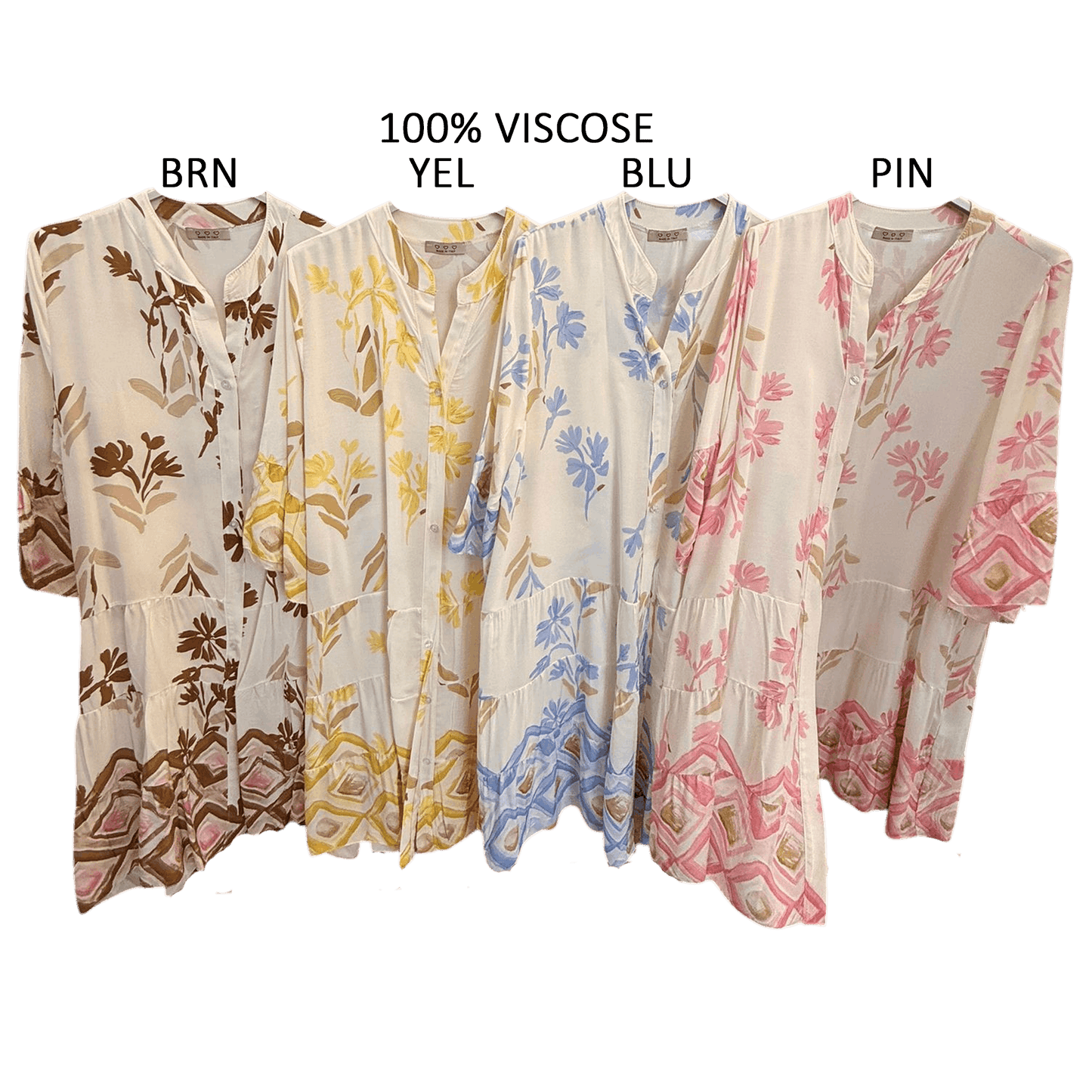 MYRA COTTON VISCOSE PRINTED TIER DRESS