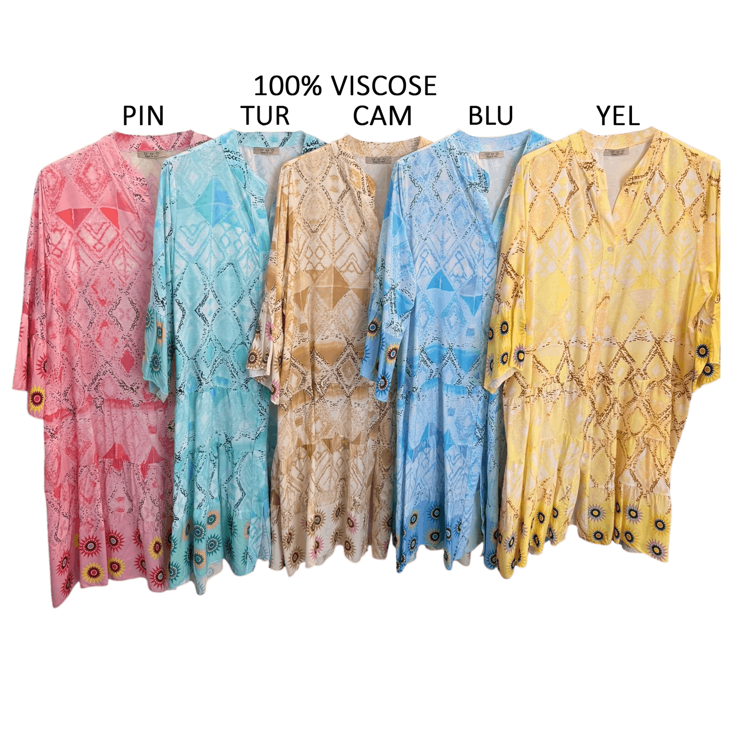 AUGUSTA COTTON VISCOSE PRINTED TIER DRESS