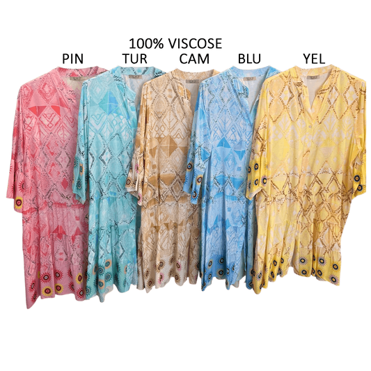AUGUSTA COTTON VISCOSE PRINTED TIER DRESS