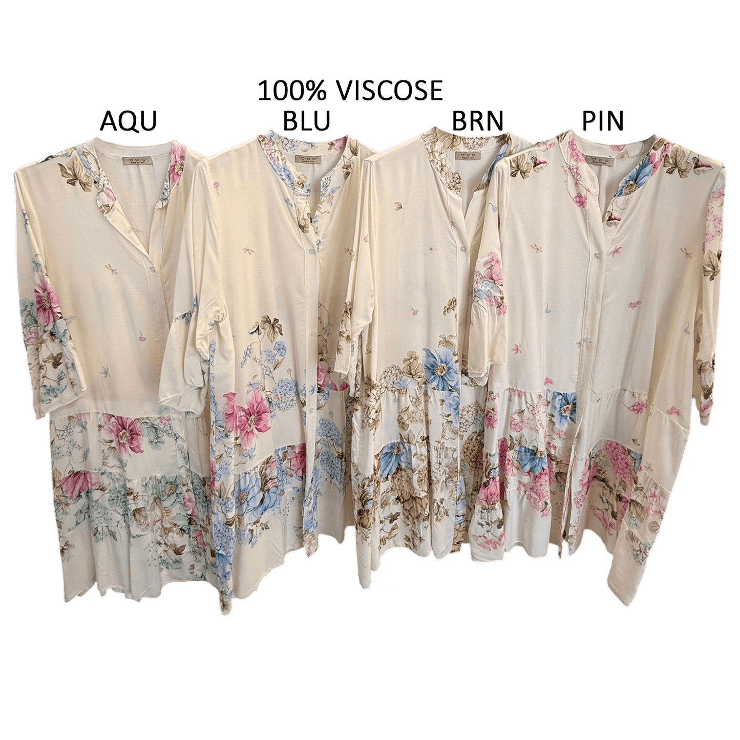 SABINA COTTON VISCOSE PRINTED TIER DRESS