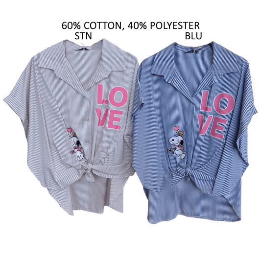 MAGGIE COTTON BLEND LOVE SHIRT