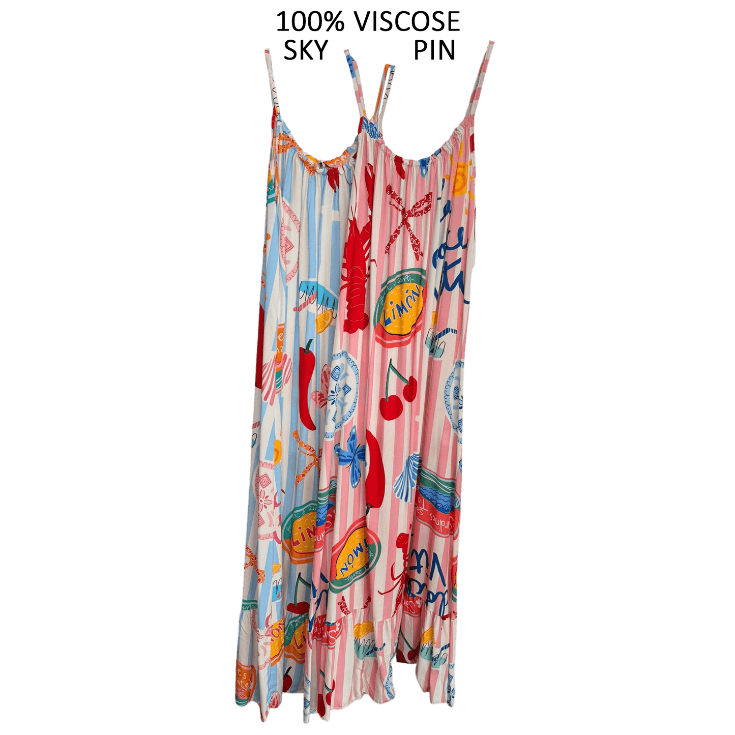 JEMIMA VISCOSE LOBSTER PRINT DRESS