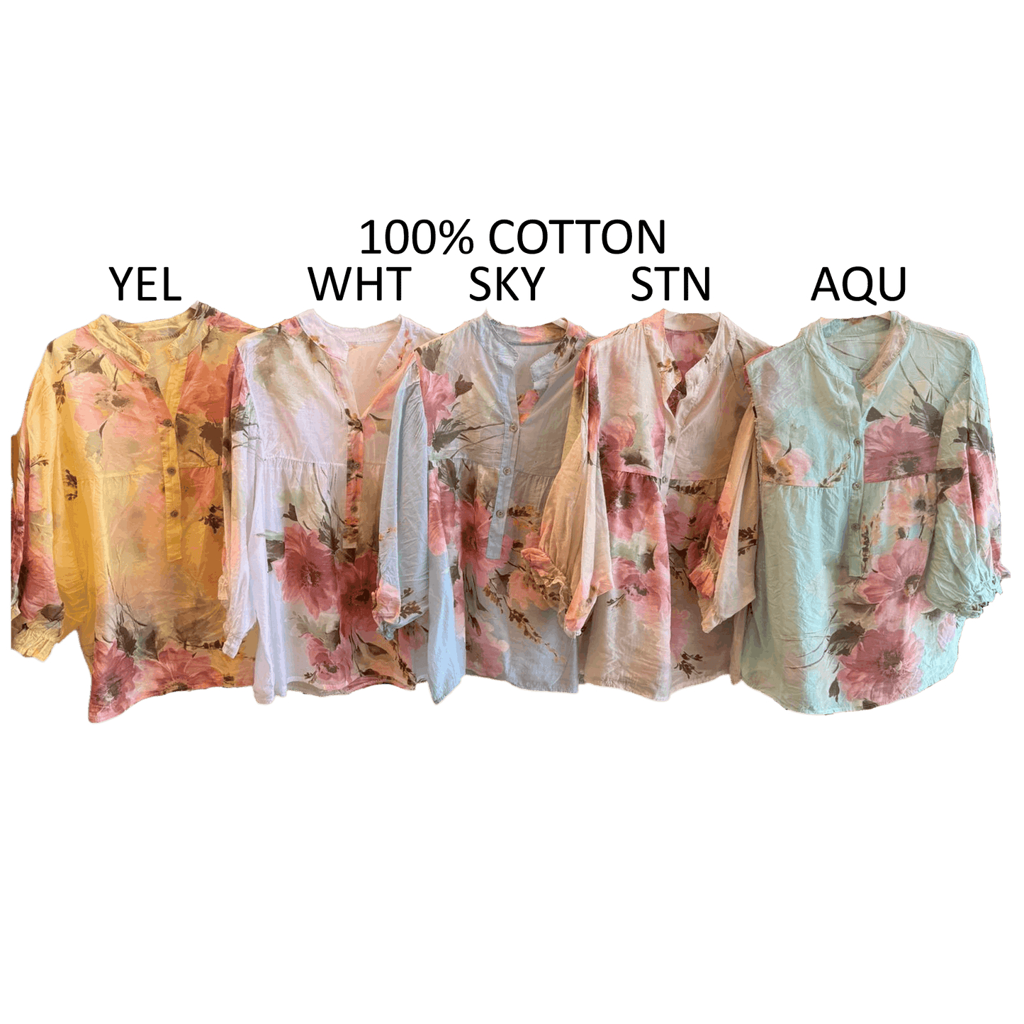 NORAH COTTON VISCOSE FLOWER SHIRT