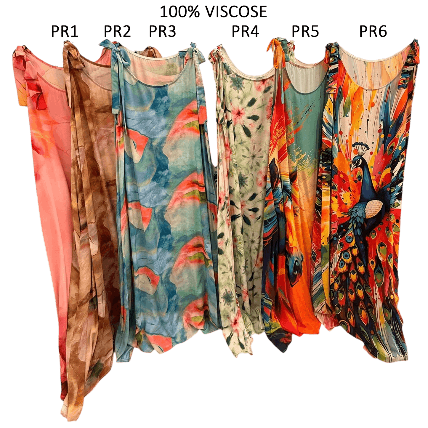 LAVINIA VISCOSE PRINTED LONG DRESS