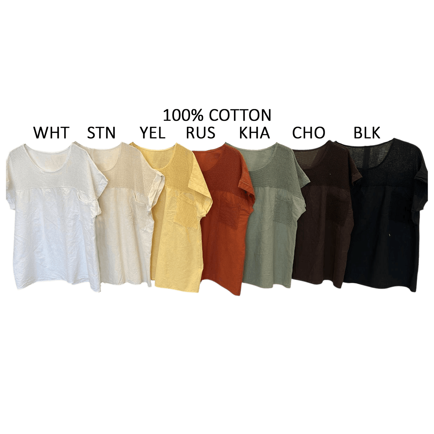 ESTHER COTTON MIX NET BARREL TOPS
