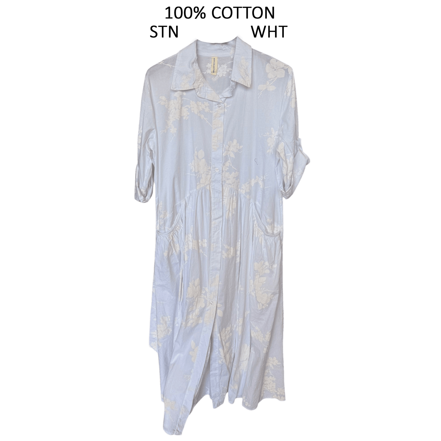 HENRIETTA COTTON EMB LONG DRESS