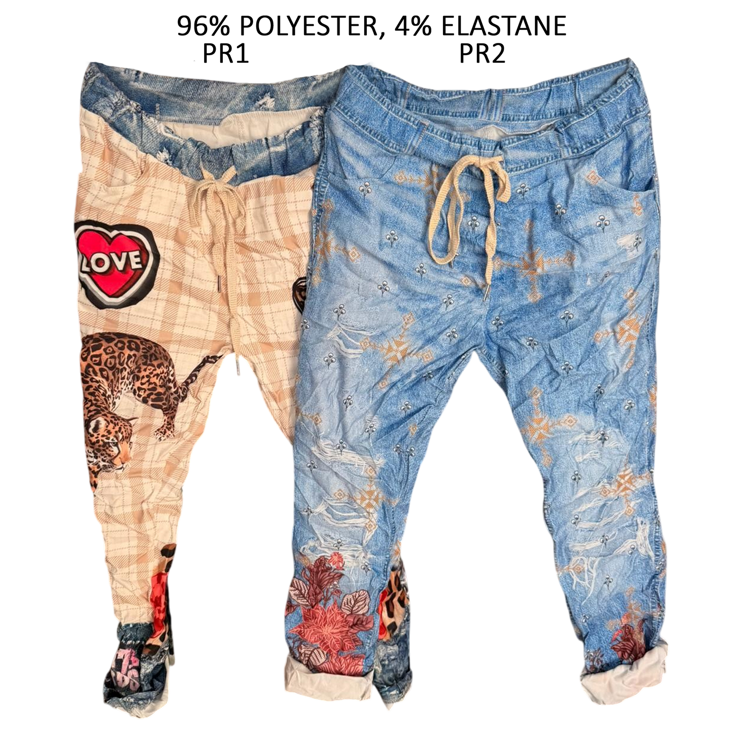 ASHLYN PRINTED ELASTANE PANTS