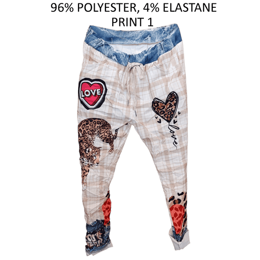 ASHLYN PRINTED ELASTANE PANTS