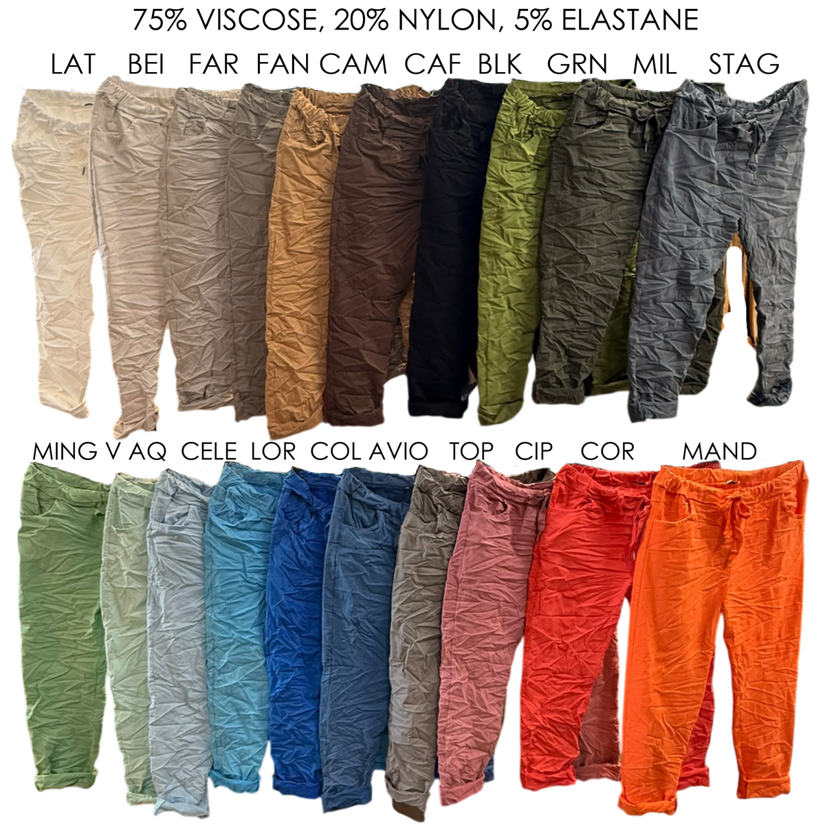 CHARLI REGULAR ELASTIC DRAWSTRING PANTS