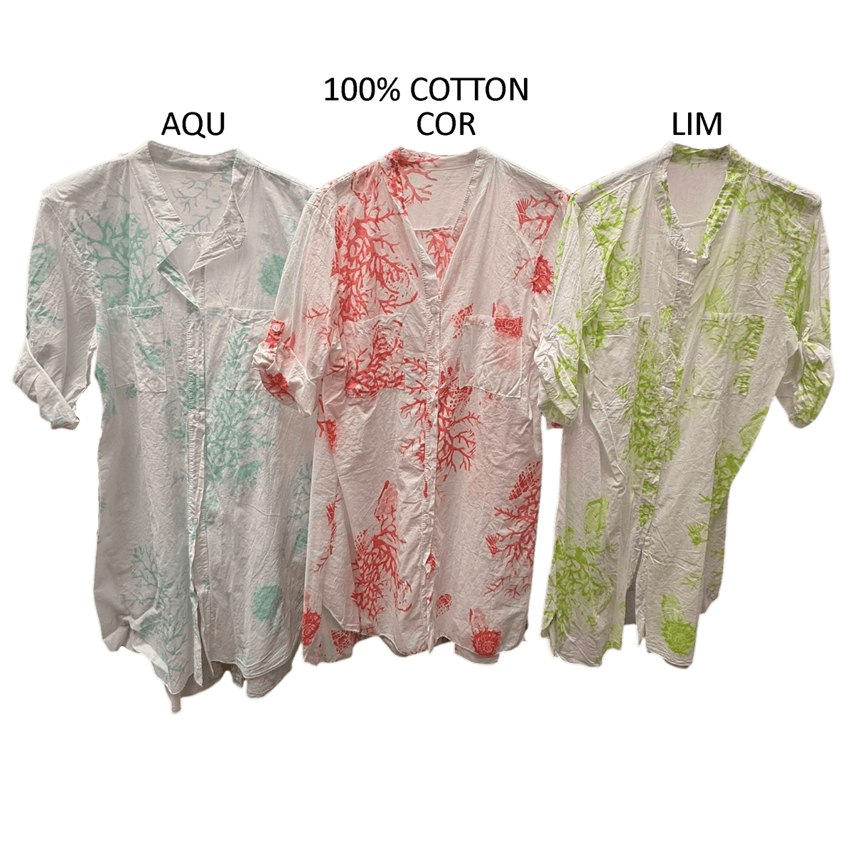 LIV COTTON PRINTED MID SHIRT DRESS