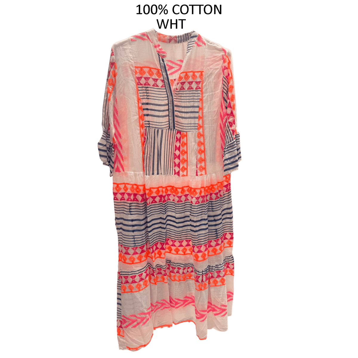 MEADOW COTTON PRINT MIDI DRESS