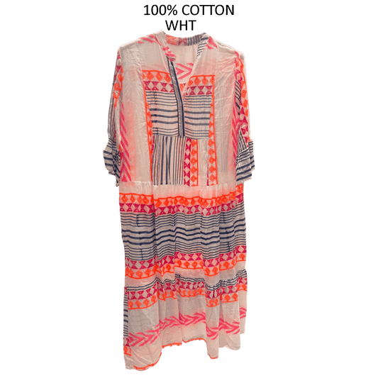 MEADOW COTTON PRINT MIDI DRESS