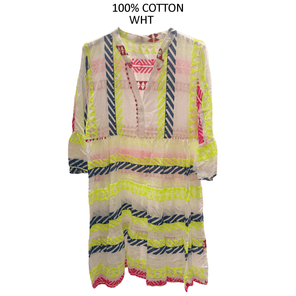 BRISDOL COTTON PRINTED TIERED MIDI DRESS