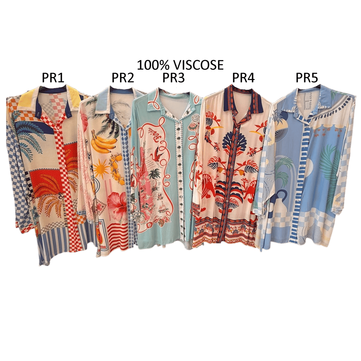 LUCY VISCOSE PRINTED LONG SHIRT
