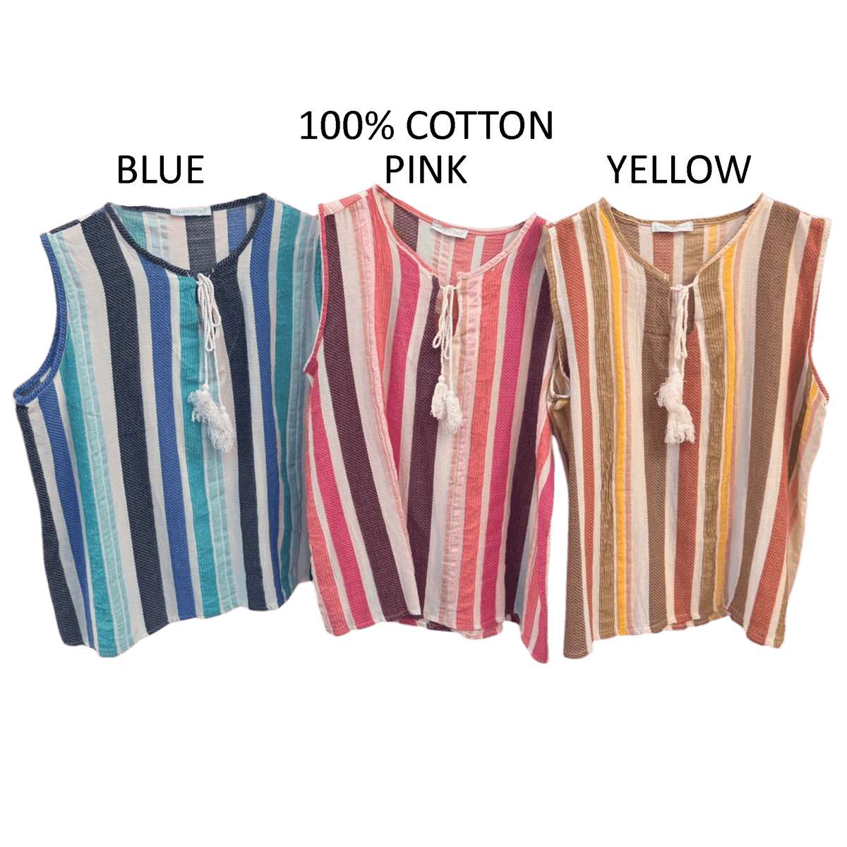 MAISIE COTTON STRIPE VEST TOP