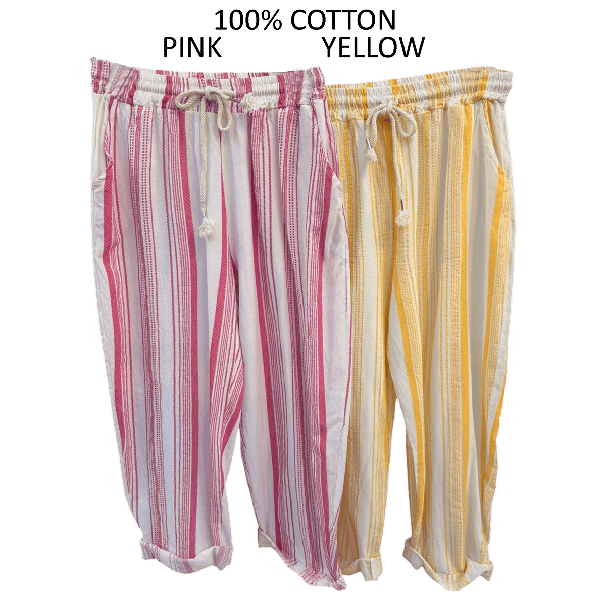 CADENCE COTTON STRIPE PANTS