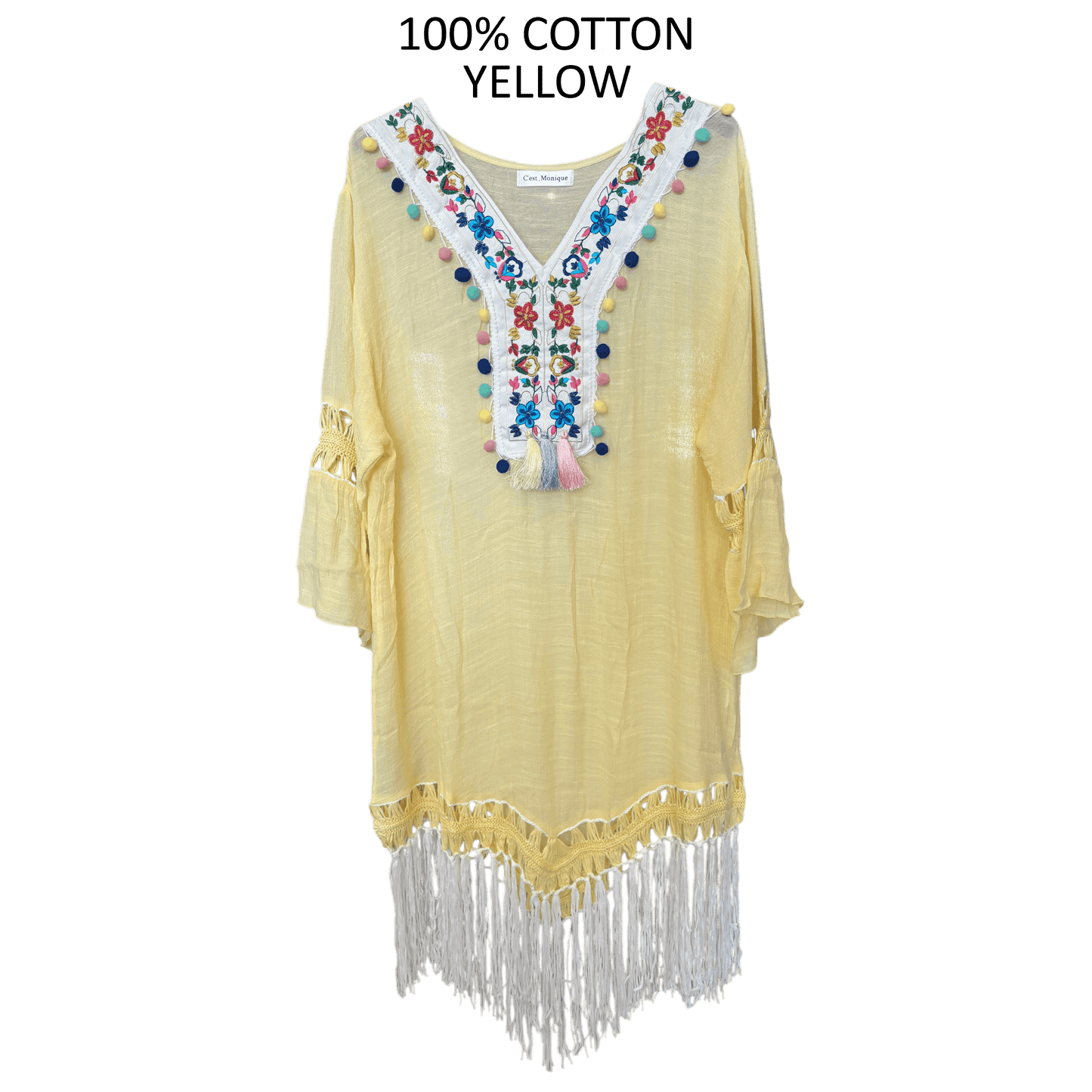 COTTON LONG TASSEL TUNIC