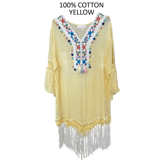 COTTON LONG TASSEL TUNIC
