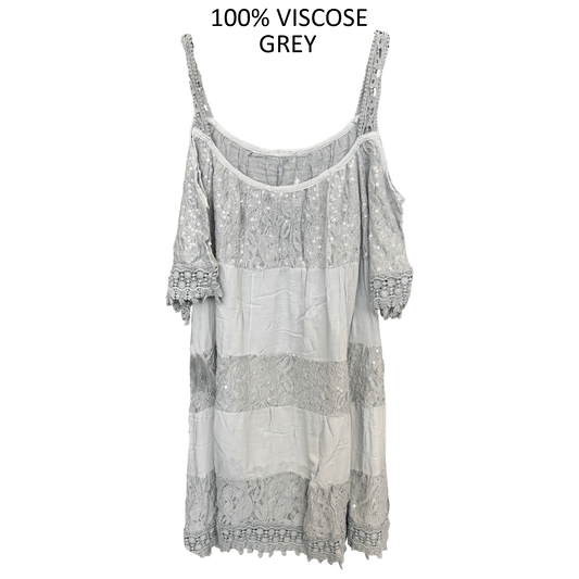 LACE SEQUIN DRESS