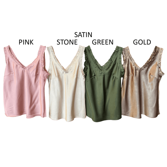SATIN V-NECK VEST