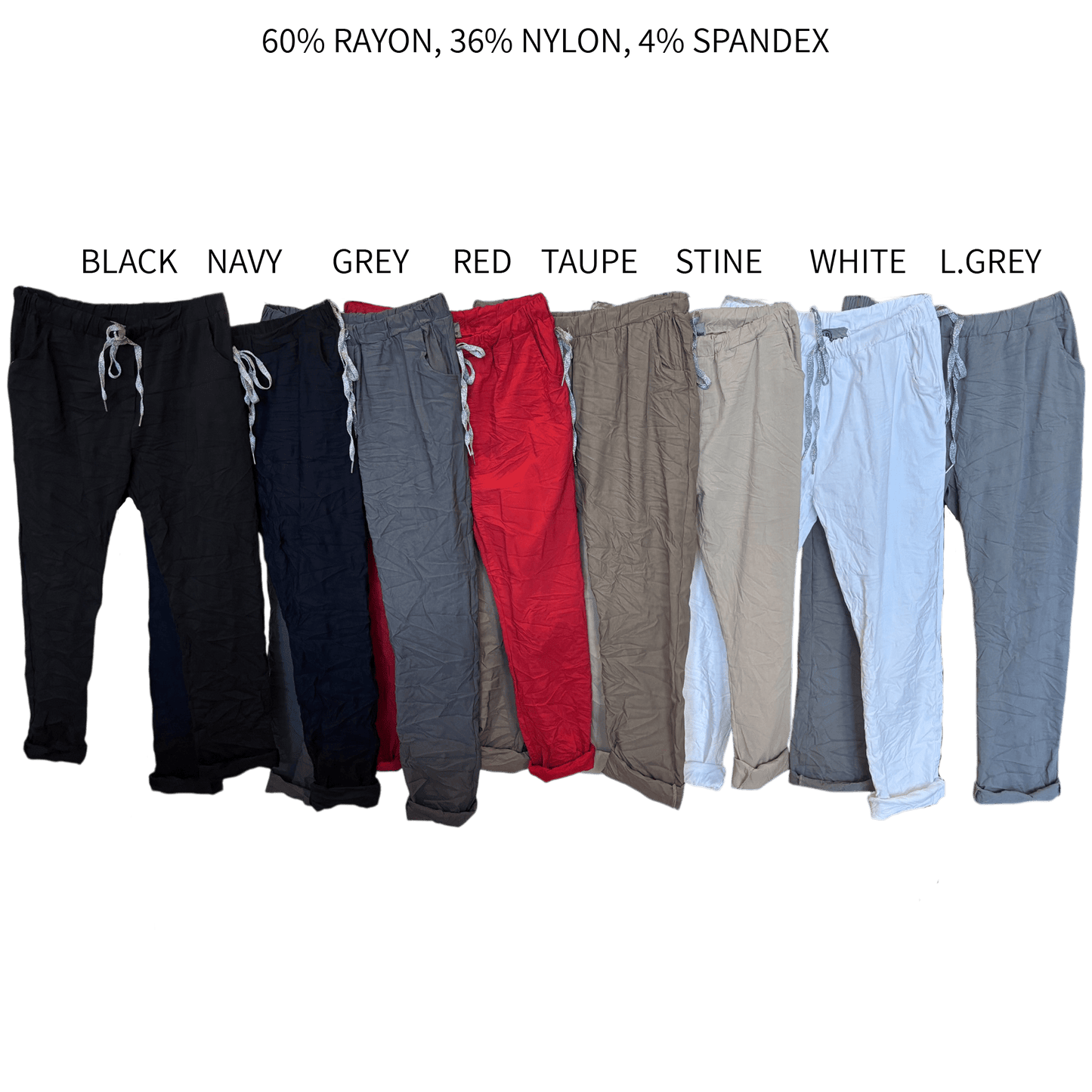 KAYLA VISCOSE ELASTANE DRAWSTRING PANTS