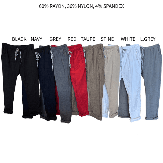 KAYLA VISCOSE ELASTANE DRAWSTRING PANTS