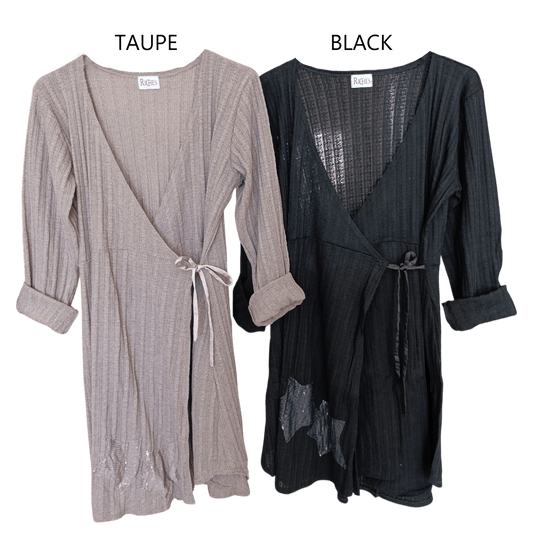 CORDED WRAP DRESS