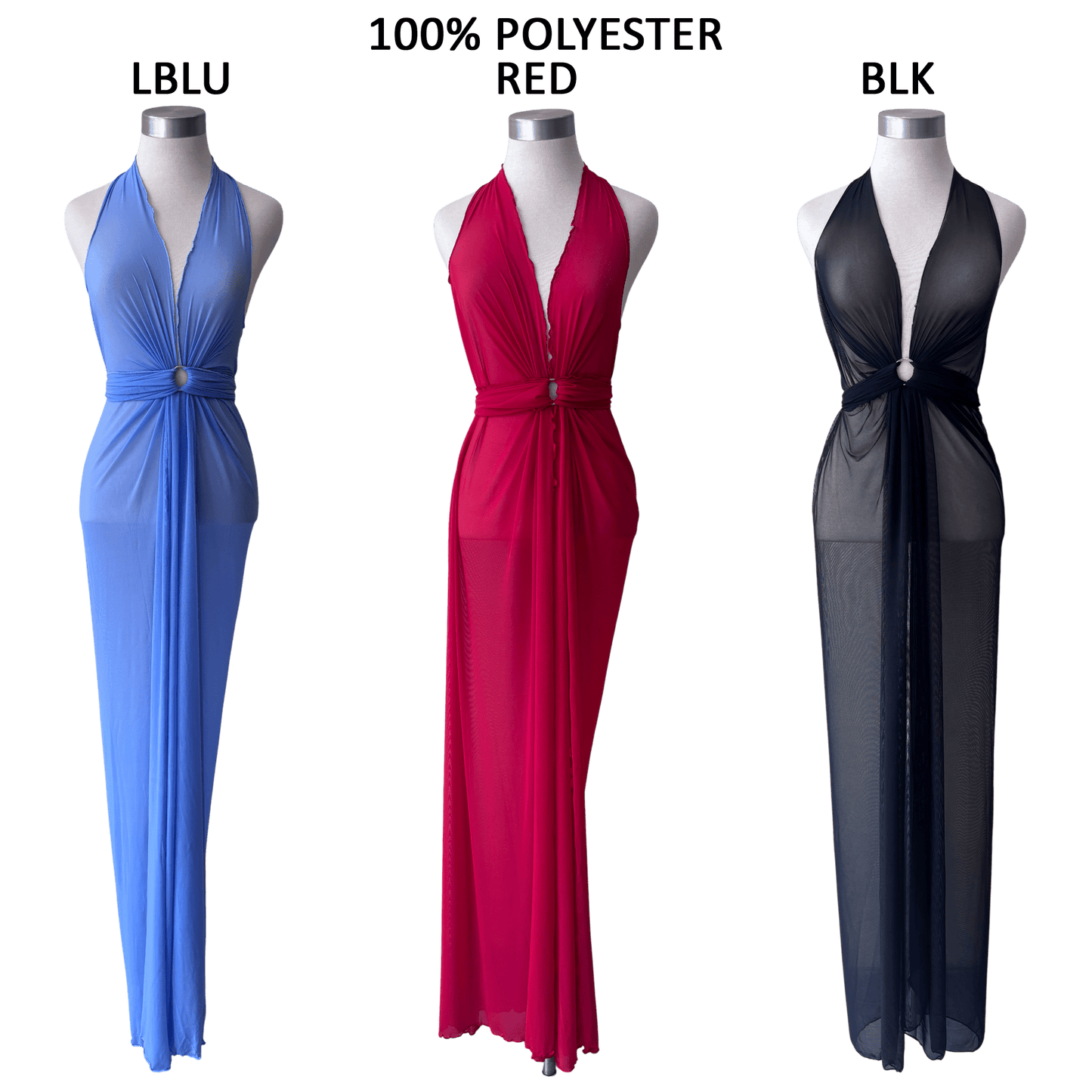 MESH RING WRAP DRESS