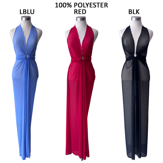 MESH RING WRAP DRESS