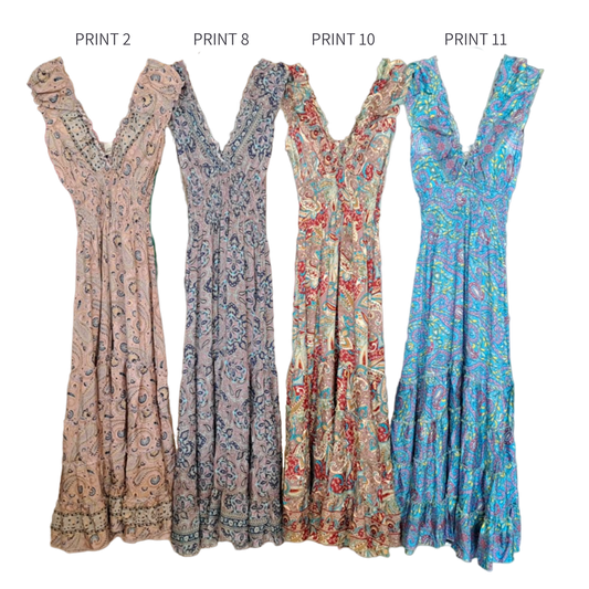 SMOCKING CAP SLEEVE DRESS