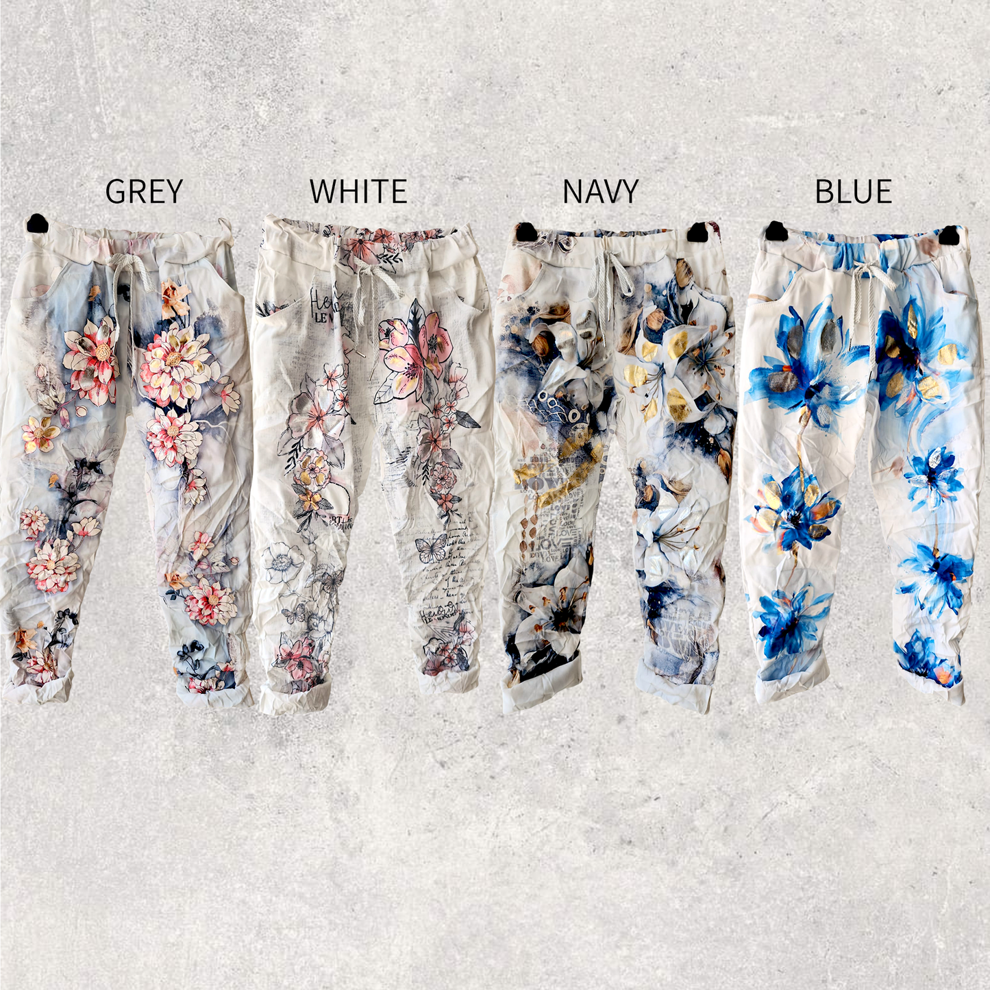 CELESTIA VISCOSE ELASTANE FLORAL FOIL PANTS